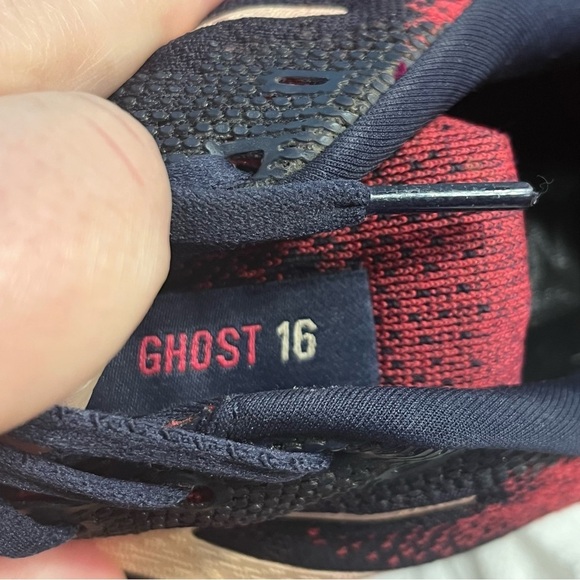 Womens Brooks Ghost 16 navy pink size 9 narrow - Picture 10 of 13